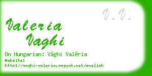 valeria vaghi business card